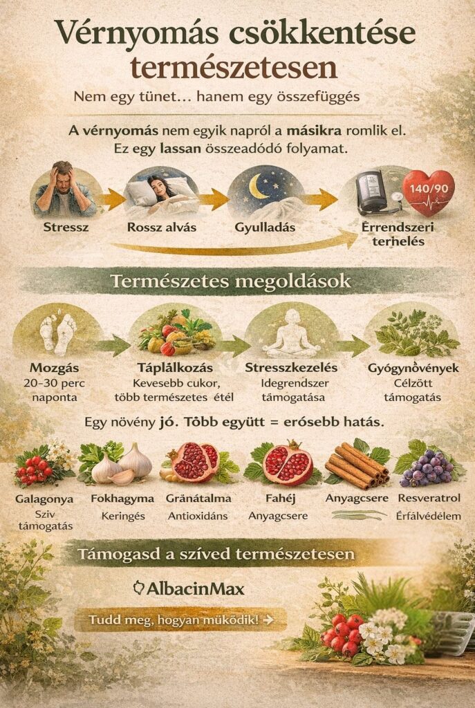 Vérnyomás csökkentése természetesen infografika